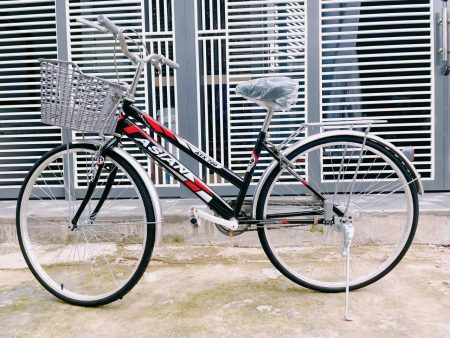 xe đạp từ thiện CC phổ thông khung thép đen