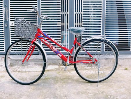 xe đạp từ thiện CC phổ thông khung thép đỏ