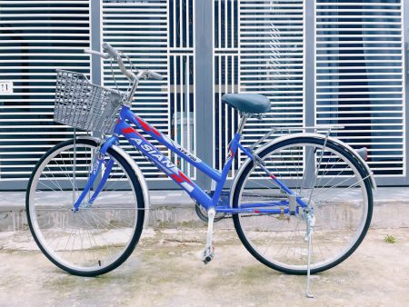 xe đạp từ thiện CC phổ thông khung thép xanh