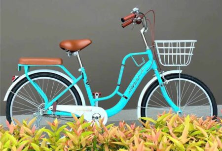 xe đạp giá rẻ cho học sinh davi latte thời trang màu xanh